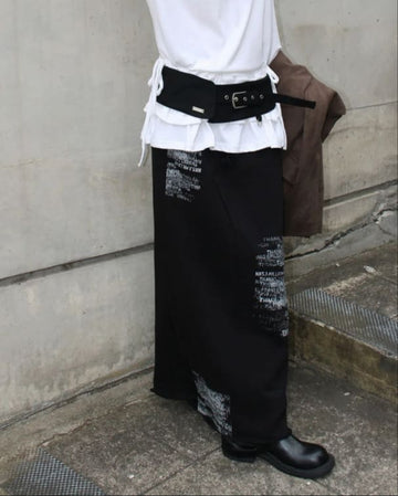 LETTERING MAXI SKIRT